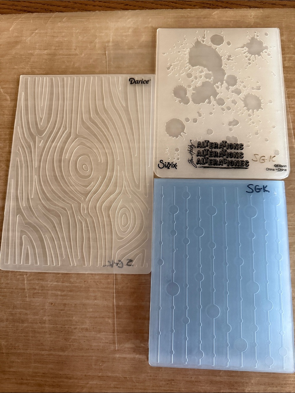 Darice, Quickutz, and Sizzix/Tim Holtz Alterations Embossing Folders